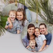 Personalized Double Sided Photo Ornament-Personalized Gifts