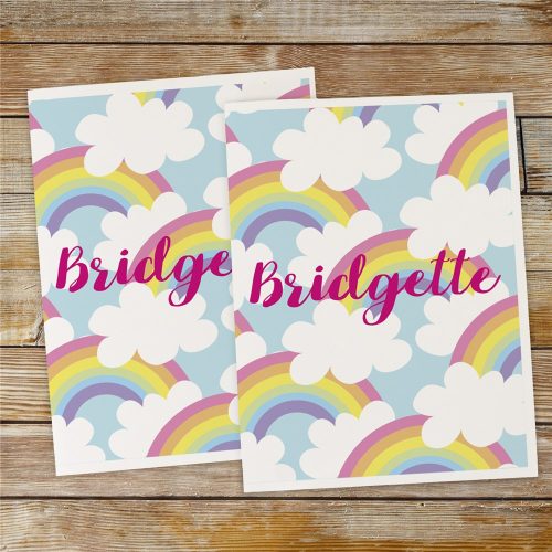 Personalized Rainbows Folder Set