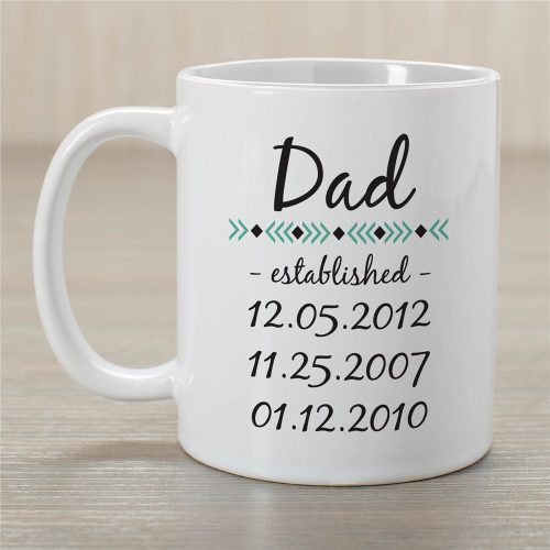 Personalized Dad Est. Coffee Mug