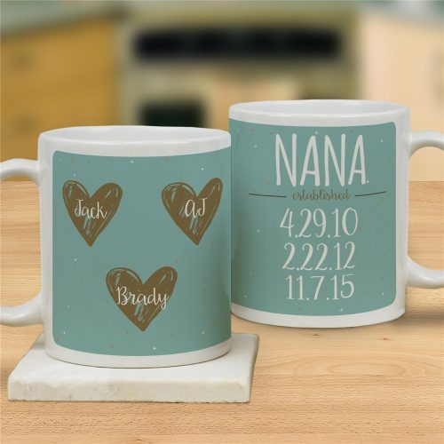 Personalized Hearts Mug