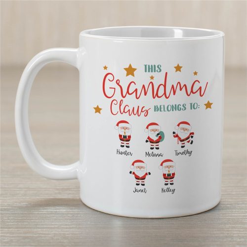Personalized This Grandma Claus Belongs To Coffee Mug