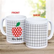 Personalized Polka Dot Apple Coffee Mug