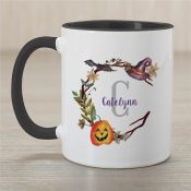 Personalized Witch's Hat Wreath Coffee Mug