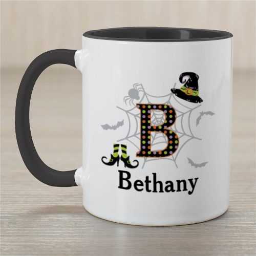 Personalized Polka Dot Witch Coffee Mug