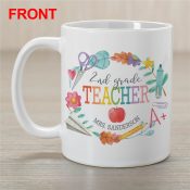 Personalized Watercolor School Wreath Coffee Mug