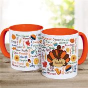 Personalized Turkey Static Word Art Coffee Mug