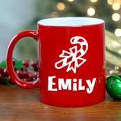 Personalized Candy Cane Mug