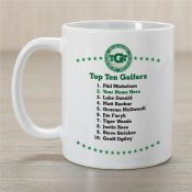 Personalized Top Ten Golfers Mug