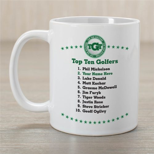 Personalized Top Ten Golfers Mug