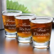 Personalized Wedding Shot Glass