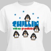 Chillin' Penguins Personalized Winter T-Shirt