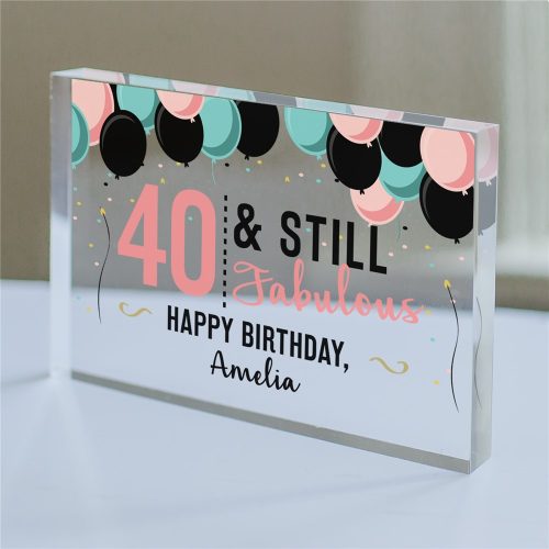 Personalized Sassy Birthday Acrylic Keepsake