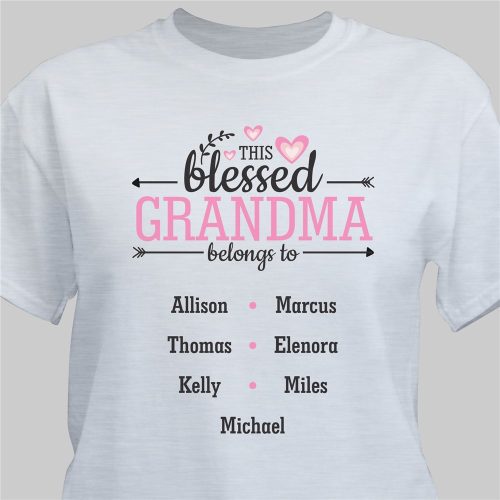 Personalized Blessed Grandma T-Shirt