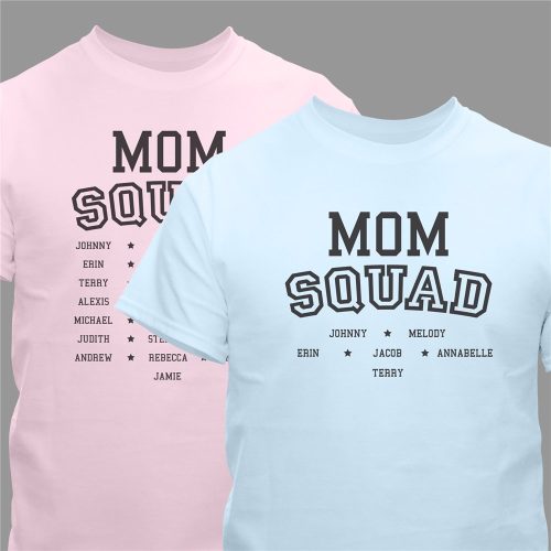 Personalized Moms Squad T-Shirt