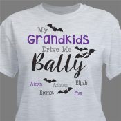 Personalized My Grandkids Drive Me Batty T-Shirt