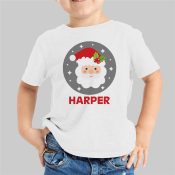 Personalized Santa Youth White T-Shirt