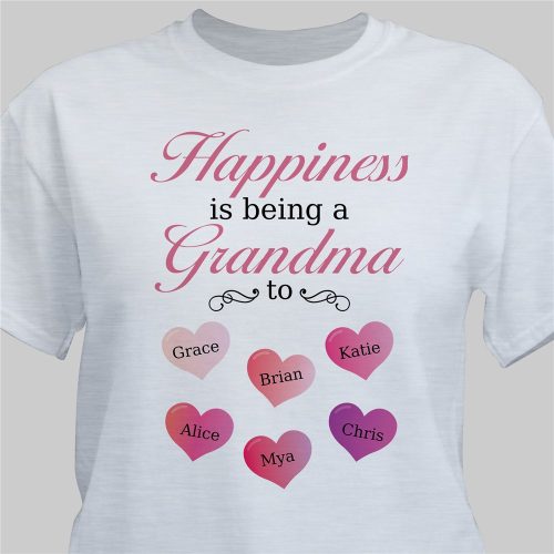 Personalized Happiness Is Being A Grandma To T-Shirt
