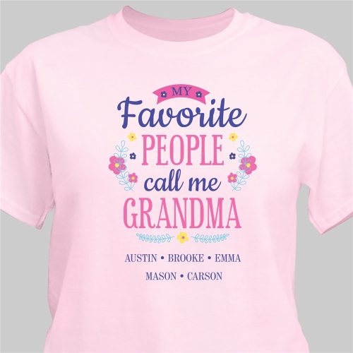 Personalized My Favorite People Call Me Grandma T-Shirt