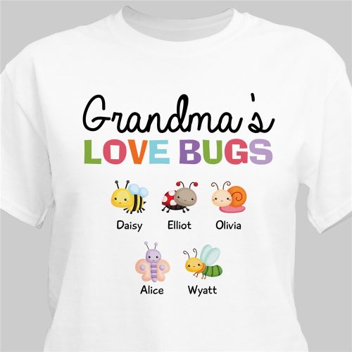 Personalized Grandma's Love Bugs T-Shirt