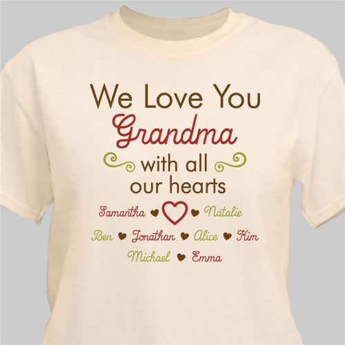 Personalized We Love You Grandma T-Shirt