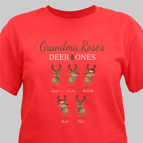 Personalized Reindeer Family T-Shirt