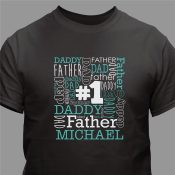 Personalized #1 Father T-Shirt