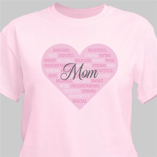 Personalized Mom Word Art T-Shirt