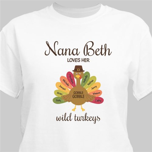 Personalized Grandma's Wild Turkeys T-Shirt