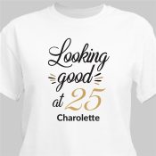 Looking Good Gold Confetti Personalized T-Shirt