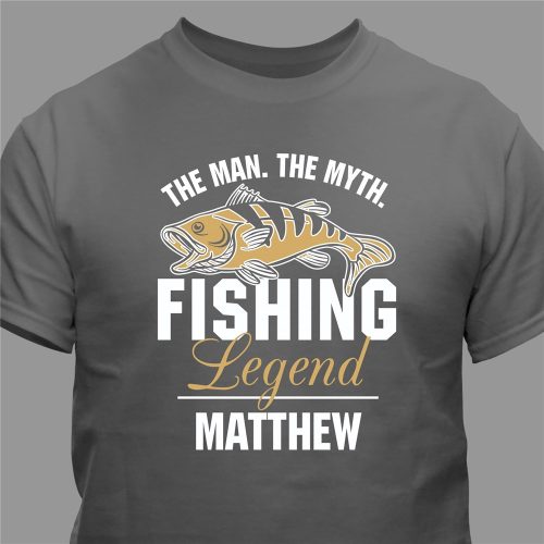 Personalized The Man The Myth Fishing Legend T-Shirt