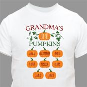 Personalized Little Pumpkins With Vines T-Shirt