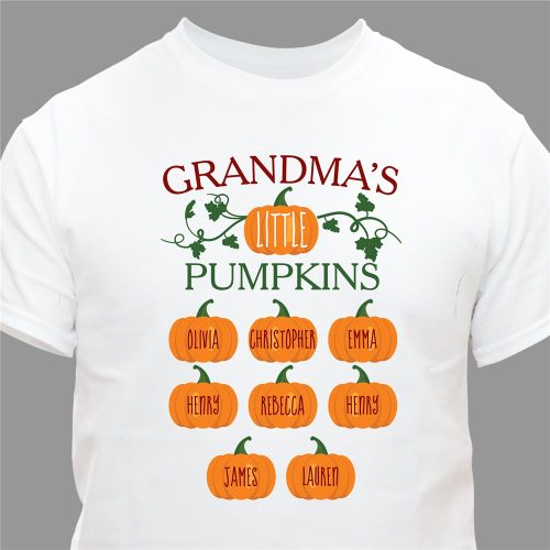 Personalized Little Pumpkins With Vines T-Shirt