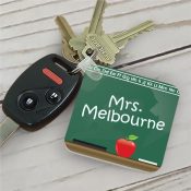 Personalized Teacher Key Chain Chalkboard Design