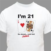 Card Me Personalized 21st Birthday T-Shirt