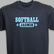 Personalized Softball Sports T-Shirt