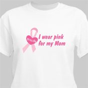 Personalized I Wear Pink Breast Cancer Awareness T-Shirt