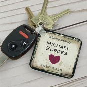 Personalized In Loving Memory Memorial Key Chain