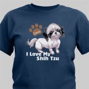 Personalized I Love My Shih Tzu T-Shirt
