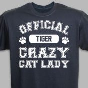 Personalized Crazy Cat Lady T-Shirt
