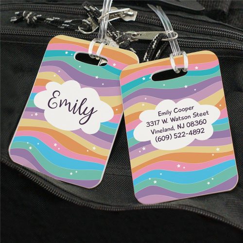 Personalized Rainbow Pattern Luggage Tag