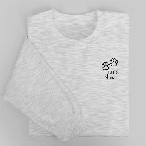 Embroidered 2 Paws Outlined Sweatshirt