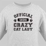 Personalized Crazy Cat Lady Sweatshirt