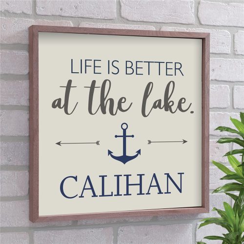 Personalized Life Is Better At The Lake Wood Pallet Sign