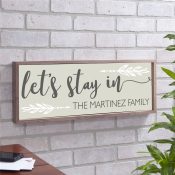 Personalized Lets Stay In Wall Decor