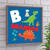Personalized Kid's Dinosaur Wall Decor