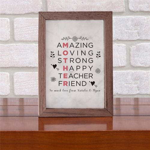 Personalized Mother Acronym Table Top Sign