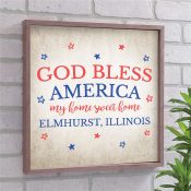 Personalized God Bless America Wall Decor