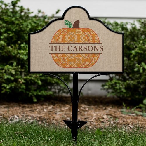 Personalized Pumpkin Family Magnetic Yard Sign