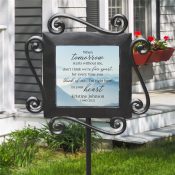 Personalized I'm Right Here In Your Heart Mountains Garden Stake