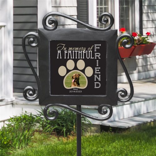 Personalized Faithful Friend Memorial Garden Stake